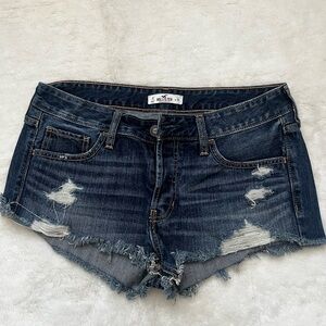 Hollister Women's Jean Shorts - Dark Blue